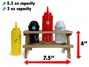 Picnic Table Condiment Set: Perfect Grilling Companion