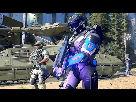 Spartan Leads UNSC Attack on Banished Base - HALO INFINITE NPC Wars