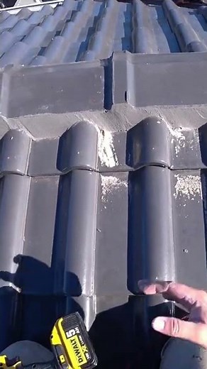 Drilling weep holes on the ridge capping #shorts #diy #tips #roof 👍& 🔔