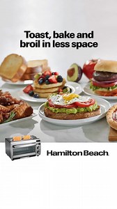 "I absolutely love all the features in one unit." - Keele C. Compact design meets full mealtime versatility. From morning bagels to personal pizzas, this 2-in-1 countertop oven does it all. | Hamilton Beach