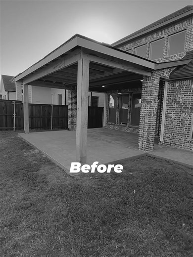 Another outdoor living upgrade complete ✔️ Covered patio • privacy wall • stamped concrete • built for year round comfort. Turning backyards into destinations. | NTX Backyards