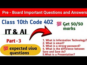🎓Viva important questions and answer | CBSE class 10 IT - 402 | watch before exam(🥶biggest changes🤯)