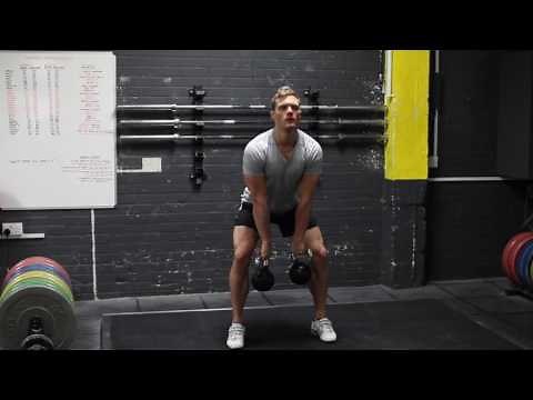 Double Kettlebell Hang Cleans