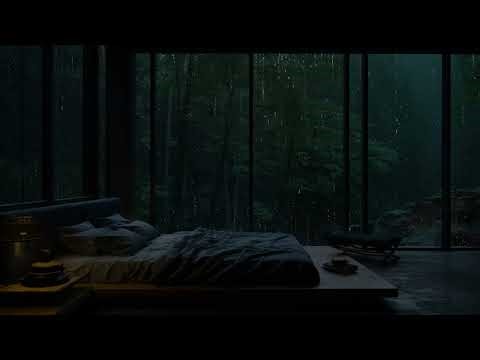 Rain and Wind Sounds for Sleeping - Sleep Immediately with Heavy Rain