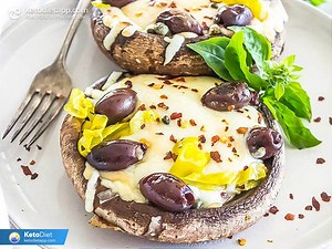 Keto Portobello Mushroom Mini Pizzas | KetoDiet Blog