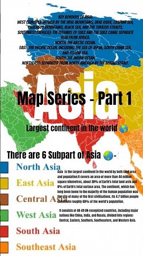 Asia 🌏 : Map Series - Part 1 #gk