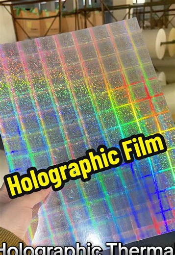 Glittering and overflowing with colors holographic thermal lamination film #laminating #holographic #factory #printing #colorful