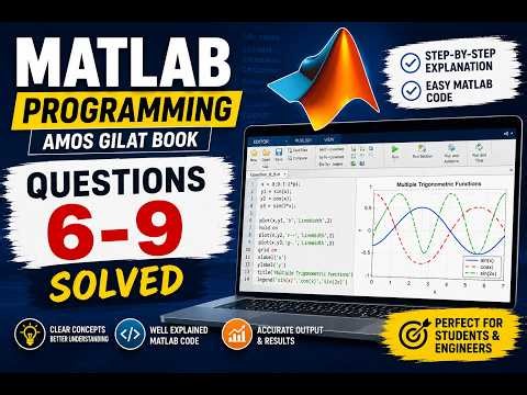 MATLAB Code Solutions | Amos Gilat | Step-by-Step Explanation|Question 6-9