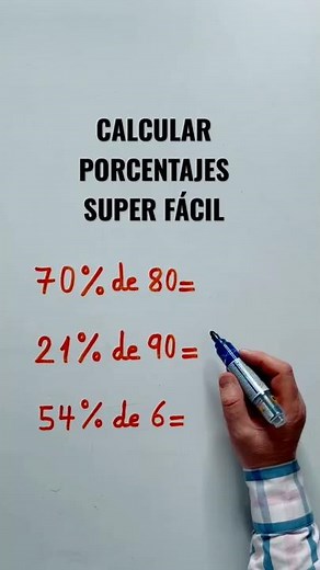 Truco matemático CALCULAR PORCENTAJES SUPER FÁCIL