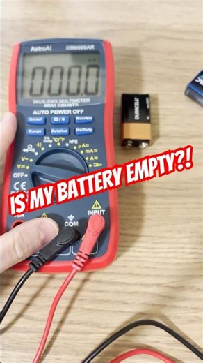 using multimeter to check if a battery is empty #howto #tricks #tipsntricks