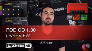Discover the new features in 1.30 Update for Line 6 POD Go family products. The free POD® Go 1.30 firmware update applies to both the POD Go and POD Go Wireless amp and effects processors. The update includes a new amp and five new effects: • Mandarin Rocker - Based on* the dirty channel of the Orange® Rockerverb 100 MKIII • Ratatouille Dist (mono, stereo) - Based on* the 1984 Pro Co® RAT® • Retro Reel (mono, stereo) - Line 6 Original effect that simulates analog tape playback • Euclidean Delay 