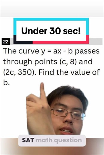 Solving a scary SAT math question in under 30 seconds pt.8 #sat #desmos #speedrun #satprep #satmath