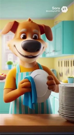 “This Dog Lives Like a Human! Gym, Office & Car — 3D Cartoon”