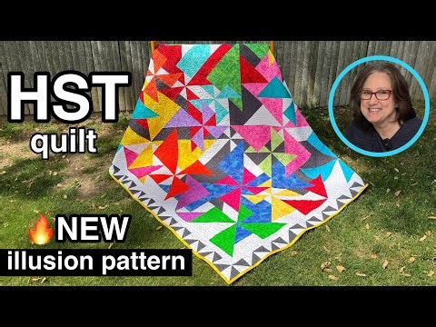 🔥 Half Square Triangle Illusion Quilt Pattern