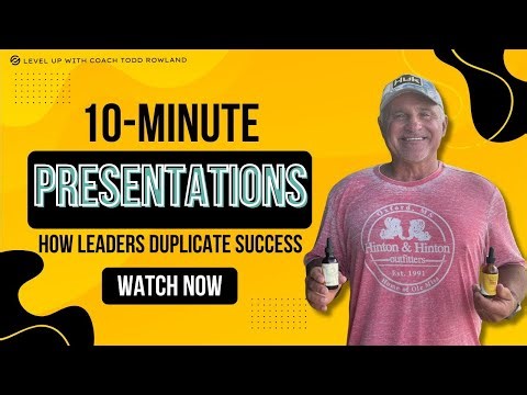 LEVEL UP TRAINING 🚀 Master the 10-Minute Presentation w/ Coach Todd Rowland
