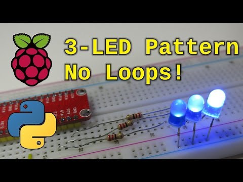 3-LED Pattern Blink with Raspberry Pi (Easy Beginner Python Tutorial)