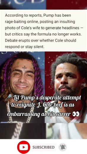 Lil Pump's Desperate Attempt to Revive J. Cole Beef Falls Flat #lilpump #jcole #hiphop #engagement