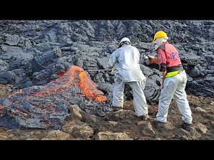 HOW HOT is LAVA? *In Situ* Temperature Measurement, ICELAND Volcano ERUPTION, July 2023
