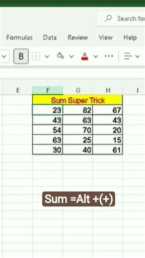 Sum formula in excel #excelforbeginners #excel ##exceltips #exceltricks #exceltutorial