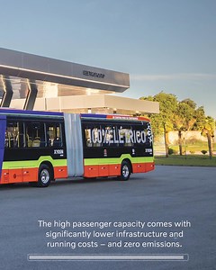 Sometimes, size really does matter. The 28-meter Volvo BZRT Electric Biarticulated bus is now in production at our plant in Curitiba, Brazil. This zero-emission bus can carry up to 250 passengers with low noise and high efficiency – delivering the capacity of a subway train, without the heavy infrastructure costs. | Volvo Buses