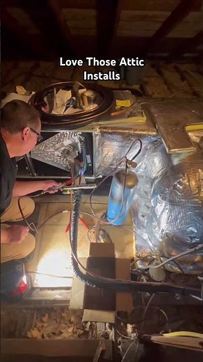 R-454B Attic Air Handler Installation #hvac #cooling #heating #airconditioning