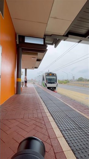 Transperth B series set 108 and 111 arriving at Cockburn