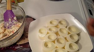 737K views · 6.7K shares | My Seafood Salad Deviled Eggs  Try my Deviled Eggs alternatives b/c they are sure to please! | Cooking with Aisha | Facebook