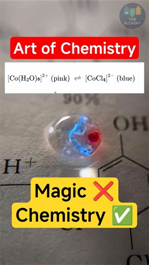 Pink Crystals Turn Blue! 😱 Cobalt Chloride Magic Reaction | Chemistry Shorts #fyp