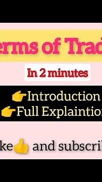Terms of trade (Economics)/Net barter terms of trade
