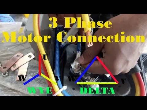 How to connect a 3 Phase Motor DELTA and WYE connection, 6 leads out (Tagalog)