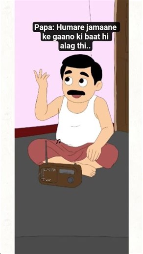 Papa ke zamaane ke gaane#animation #oldsong