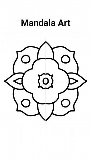 Learn Symmetry Drawing - Easy Flower Mandala #art #drawing