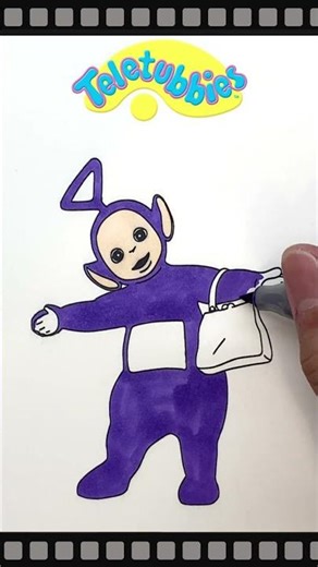 Coloring Tinky Winky -Teletubbies [Coloring book] #drawing #テレタビーズ