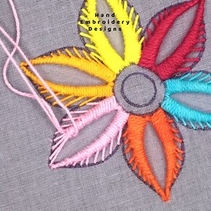 Hand Embroidered Cute Artistic Design #artisticdesign #design | Hand Embroidery Designs