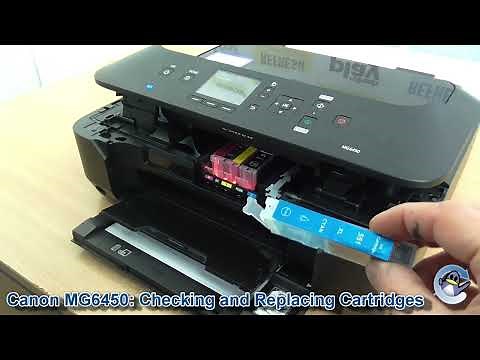 Canon Pixma MG6450: How to Check Estimated Ink Levels and Change/Replace Ink Cartridges