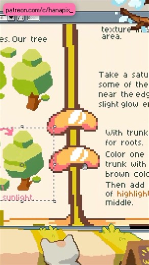 Draw Tree Start with a Cube (Pixel Art Tree Worksheet)