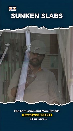 Sunken Slabs || Civil Engineering || Skice Institute #civilengineer #skice #construction