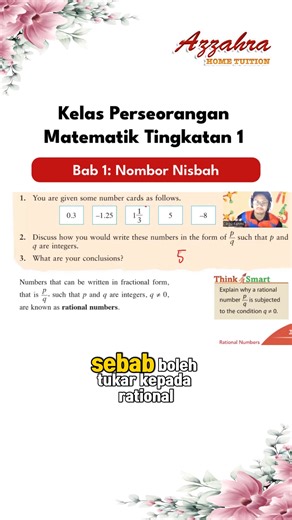 🎥 Nombor Nisbah | Tingkatan 1 KPM — Part 1 📘 Kenali Konsep Asas Nombor Nisbah Ramai pelajar Tingkatan 1 keliru antara nisbah, pecahan dan peratus. Jika asas ini tidak difahami, pelajar akan mula hilang markah awal. Dalam Part 1 ini, pelajar akan belajar: ✔️ Apa maksud sebenar nombor nisbah ✔️ Cara menulis nisbah dengan betul ✔️ Kesilapan biasa yang sering berlaku 👉 Tonton sampai habis & simpan video ini sebagai rujukan asas. #azzahraonlinetuition #matematikting1 #nombornisbah #kpm #asasmatema