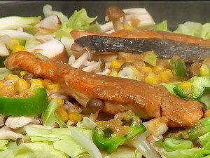 Salmon Chan Chan Yaki Recipe (Grilled Salmon and Vegetable Teppanyaki with Miso Sauce in Hokkaido)