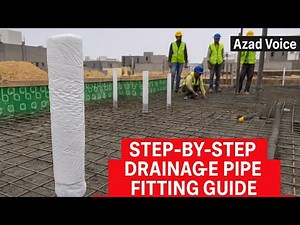 110mm Pipe Installation in Slab | Easy Trick with Plastic Wrap | Plumbing Tutorial by Azad Voice