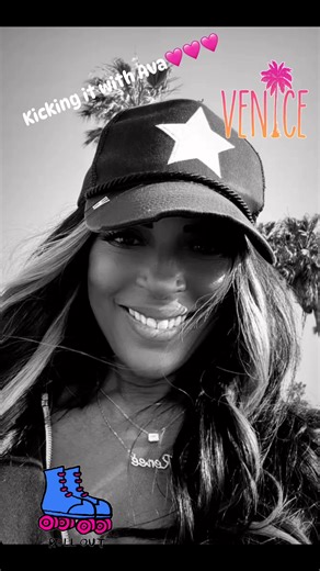 Renee Tenison on Instagram: "#roller skating #venice beach #frenchie"