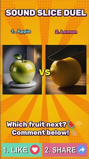 Juicy Battle Apple vs Lemon 🍎🍋 ASMR Only #asmr #quiz #asmrtriggers