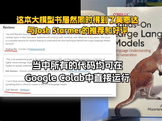 读过唯二好的优质大模型的书籍，同时得到吴恩达和Josh Starmer两位大佬的推荐和好评