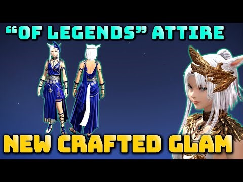 FFXIV: Of Legend Attire - New Craftable Glamour Set - Made From Treasure Map Dungeon Mats in 7.4