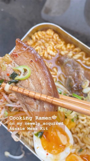 Ramen with Aussie Mess Kit | Nongshim AnSungTangMyun 🍜 #homemade [🚋] Soto Windmaster