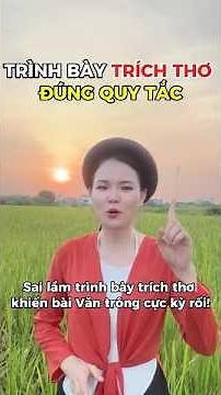 Cách trích dẫn thơ trong đoạn văn để không bị mất điểm oan #study #nguvan