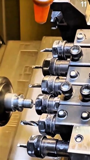 Drilling multiple holes simultaneously in metal workpiece using multi-spindle machin