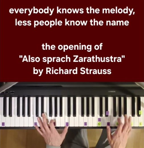 Also sprach Zarathustra - Richard Strauss - piano tutorial