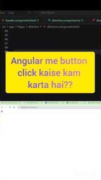 Angular Event Binding Tutorial for Beginners | (click) Event Example