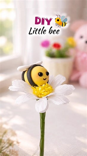 Cute Handmade Clay Bee🐝 #clayart #claycraft #shorts